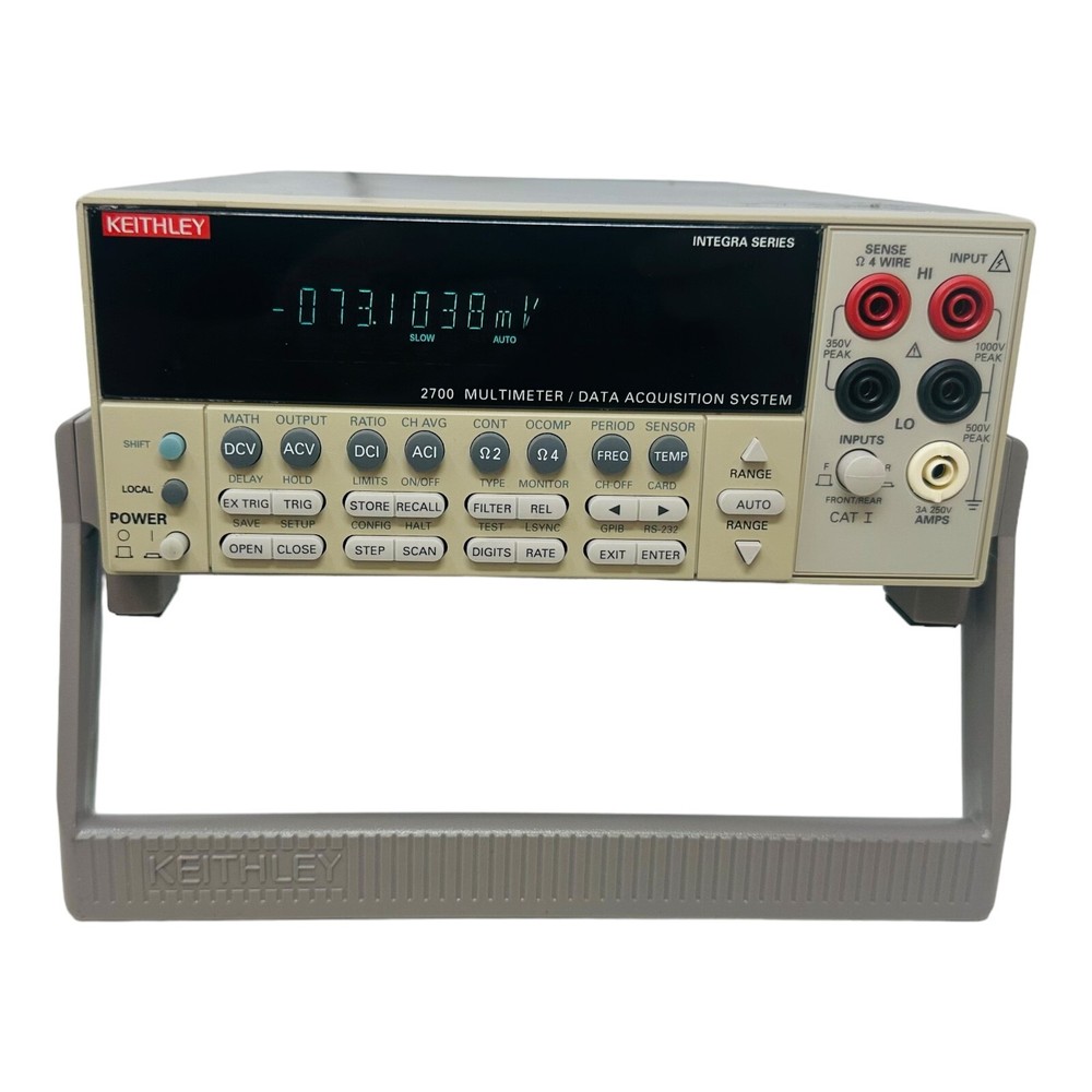 KEITHLEY 2700 MULTIMETER DATA ACQUISITION w/7702 40CH MUTIPLEX PLUG-IN DATA USED