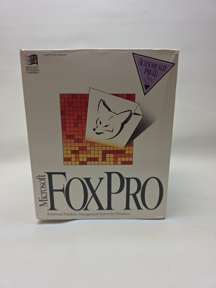 Microsoft FoxPro Database Management System Version 2.6 VTG 1994 - New Open Box