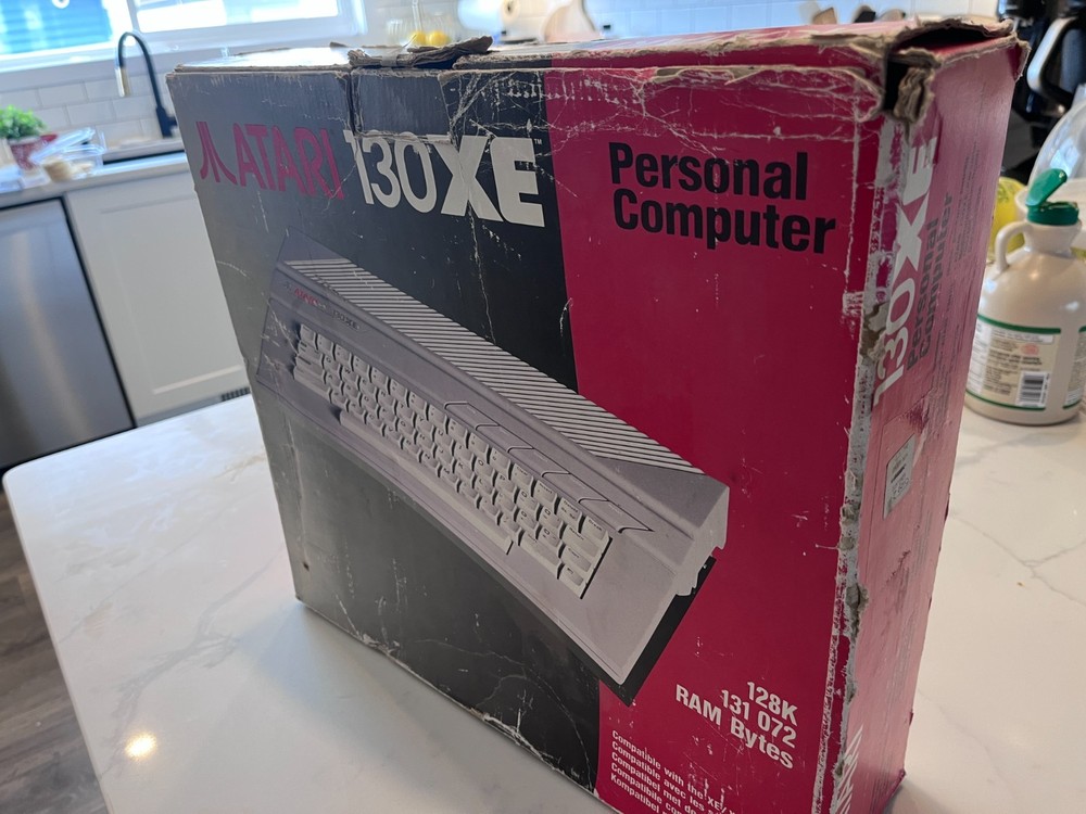 Atari 130XE Computer with Box - Tested and Working