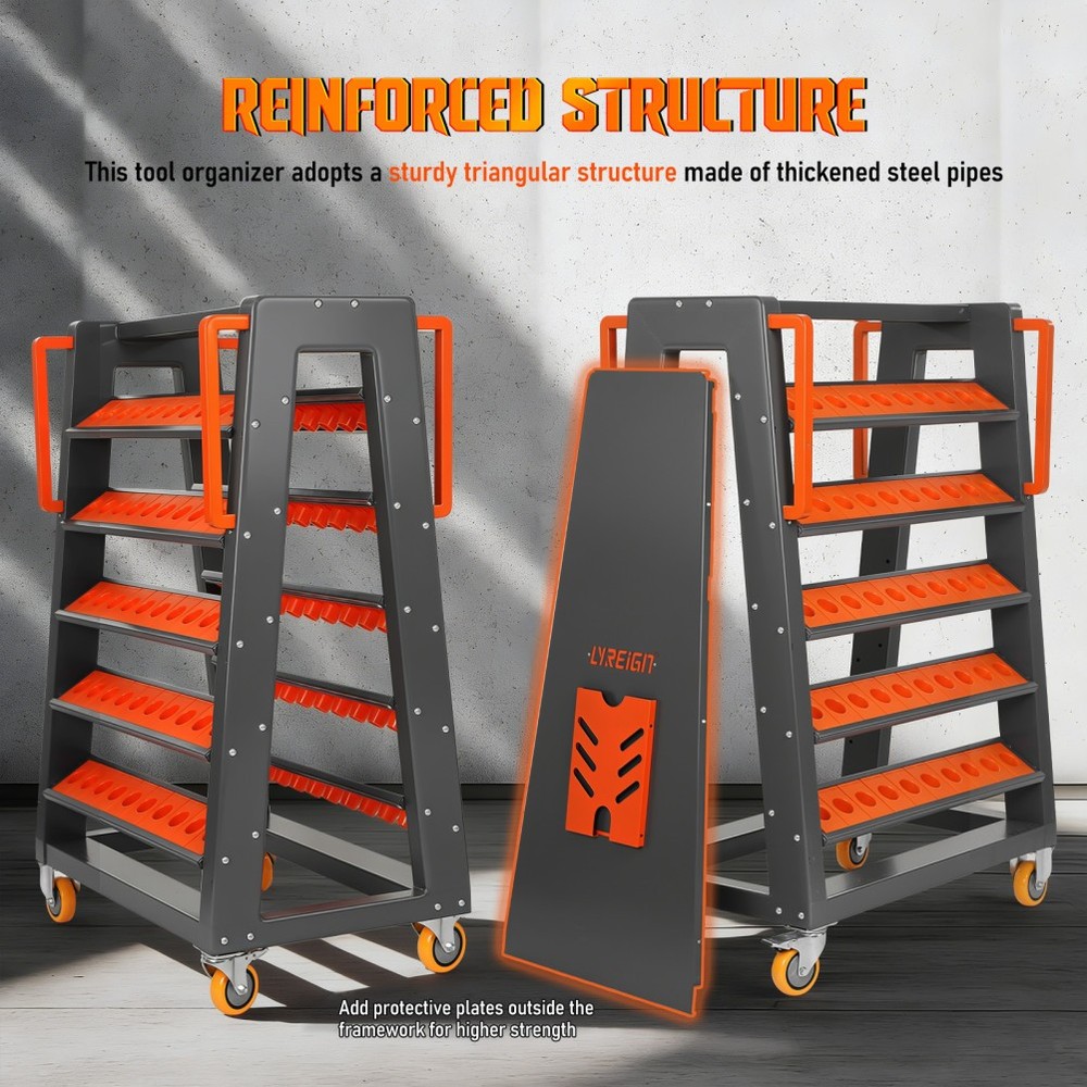 Rolling CNC Tool Carts CNC Tool Storage Rack CNC Mobile Tool Cabinet Tool Rack