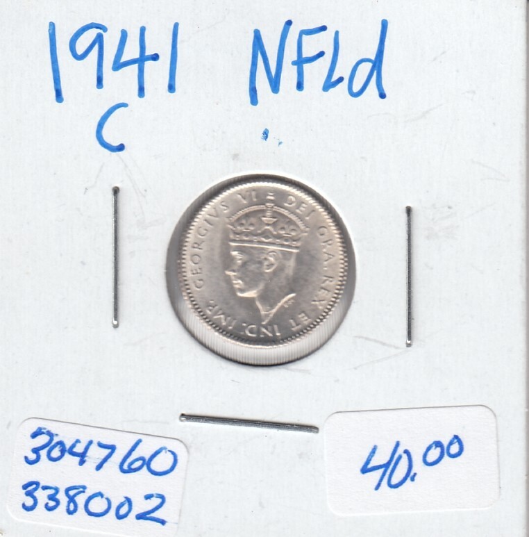 1941 C Newfoundland Five Cent Coin   SC3