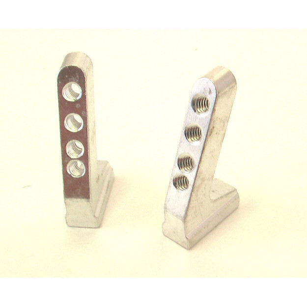 GPM Racing LS0108 Silver Aluminum Angled Servo Mount