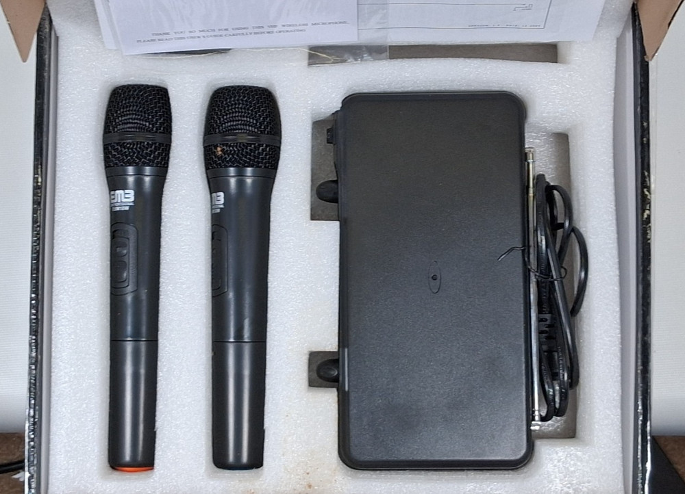 EMB Pro EBM10W Professional Dual VHF Wireless Handheld Microphone System