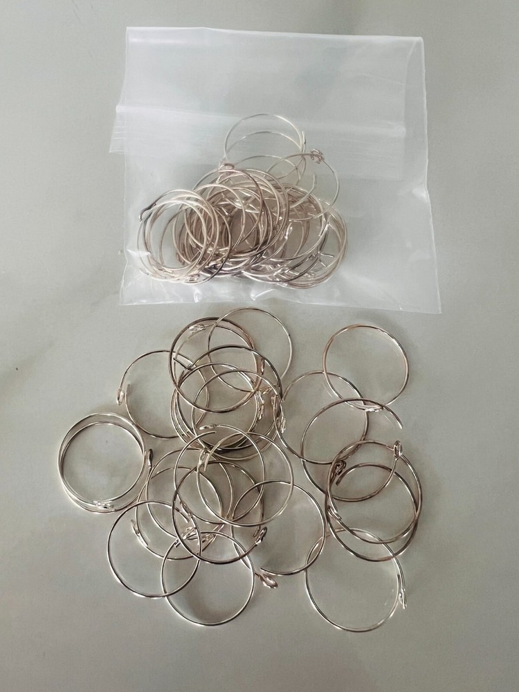 Silver earring findings lot