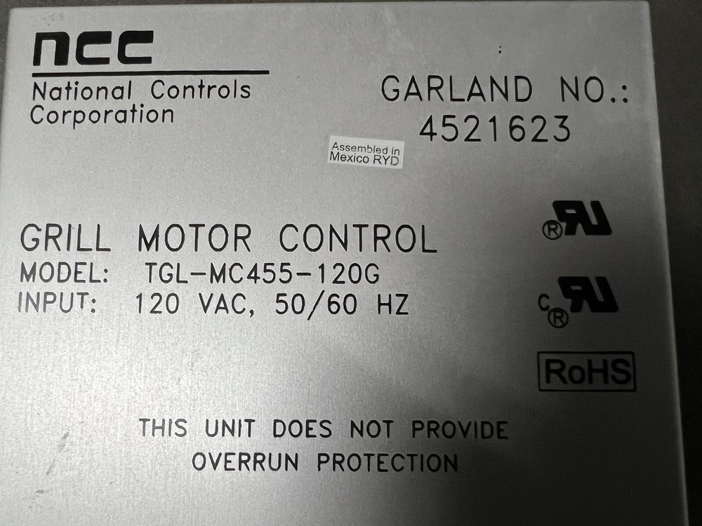 Garland 4521623 Motor Speed Control