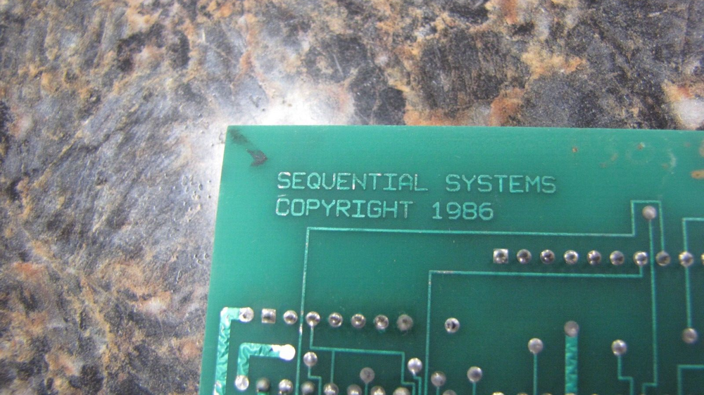 Vintage Sequential Systems REV P288C 1987 Card - GB2