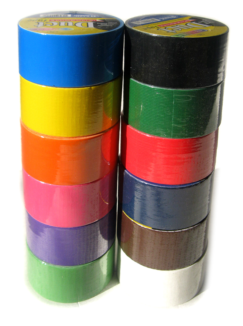 Bazic Assorted color 1.89"x 10 yard (48mm x 9.15m) duct tape for art craft Lot