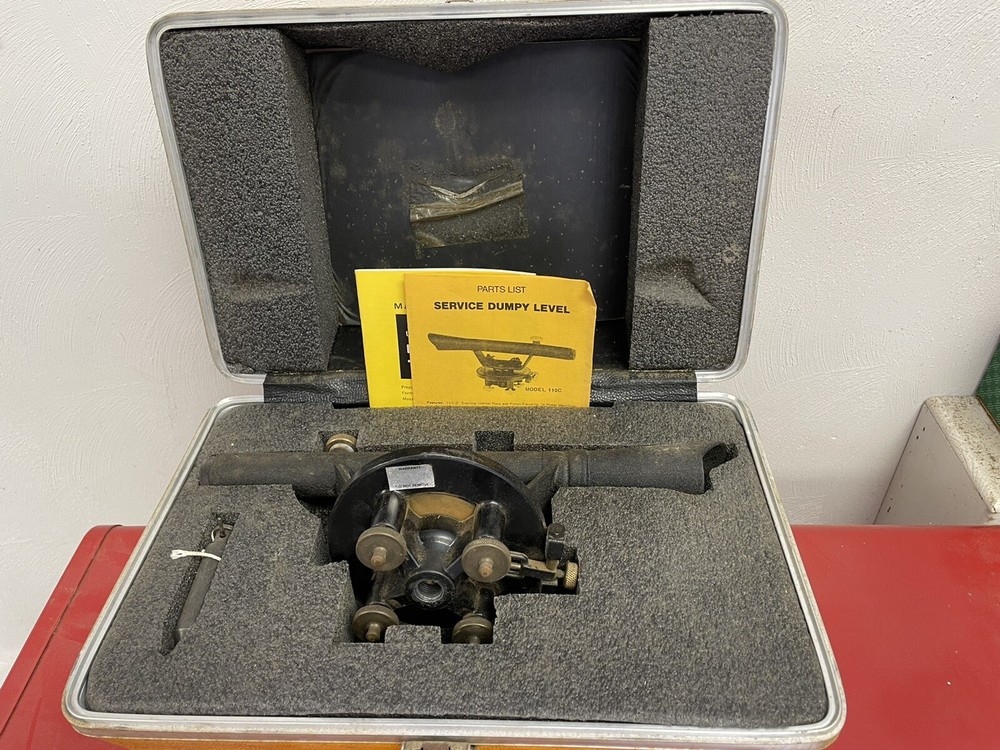 Berger Instruments 110C Service Dumpy Level With Case And Accessories/ Manual