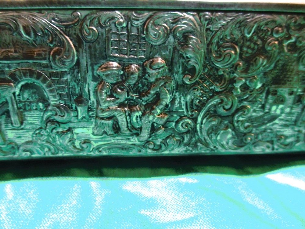 Antique Continental Silver Plated Repose Box