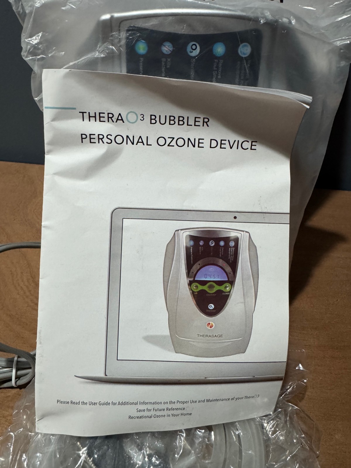 Therasage 110v TheraO3 - Bubbler Personal Ozone Device with Remote New Open Box