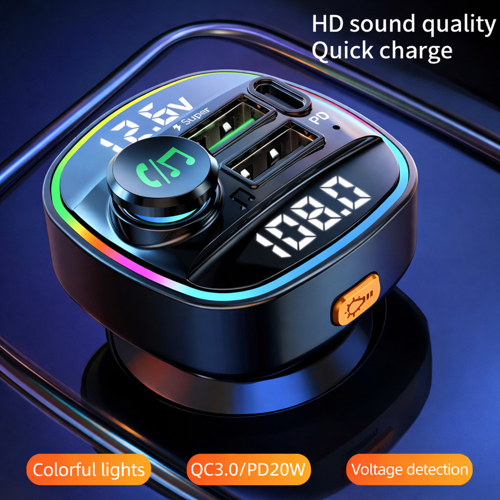 Bluetooth FM Transmitter Car Adapter Hands Free Radio USB Charger AUX Audio