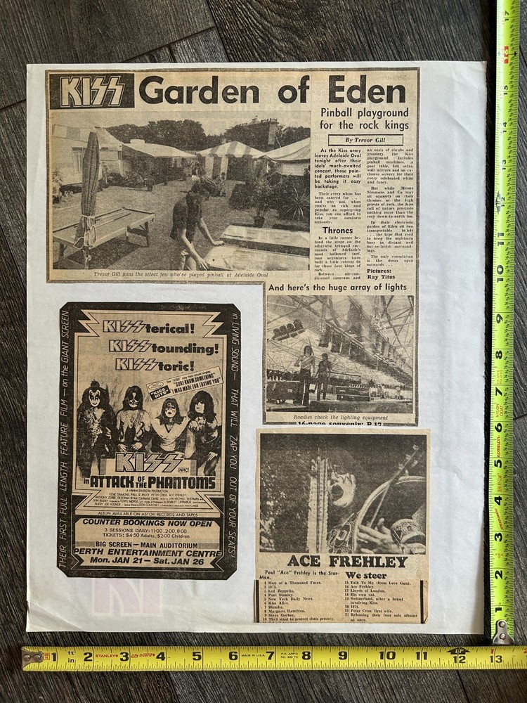 KISS Meets The Phantom Ad Movie + Concert Clipping Australia Vintage Kiss Aucoin