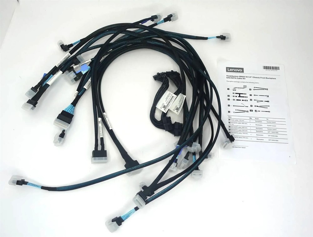 Lenovo ThinkSystem SR650 4X97A80406 V2 Chassis Front Backplane Cable Kit
