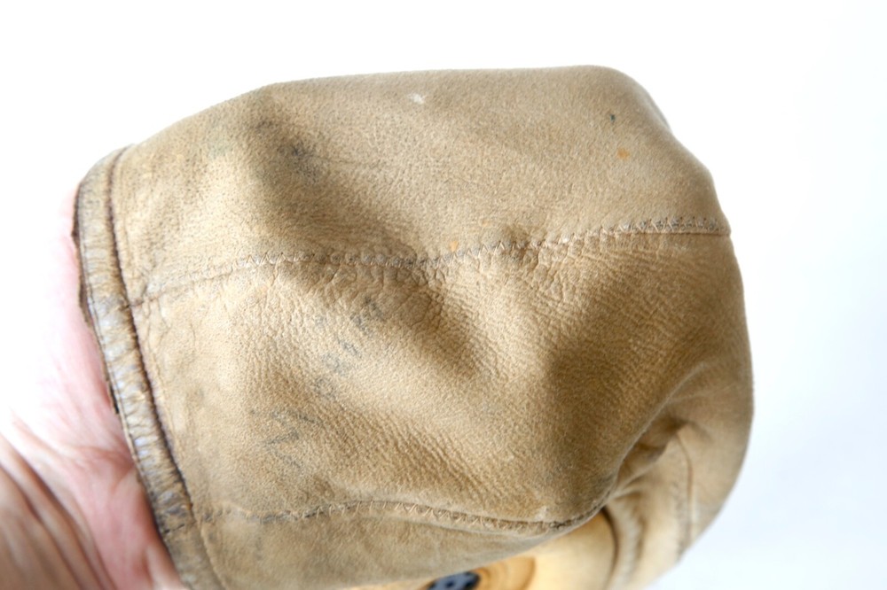 WW2 US Air Force Type A-11 Wired Leather Flight Helmet Cap Extra Large USAF