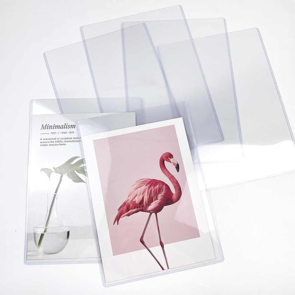 6 Pack 8.5" X 14" Rigid Print Protectors, Clear Waterproof Hard Plastic Page She