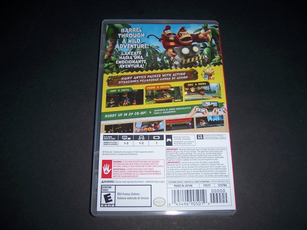 Authentic Replacement Case Box *Case Only* for Donkey Kong Country Returns HD