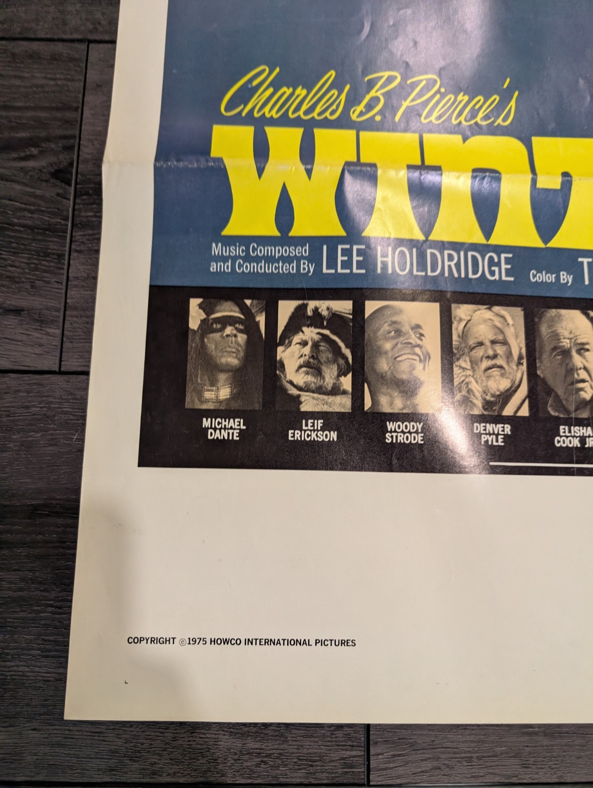 1975 "Winterhawk" Original Movie One Sheet Poster Starring Leif Erickson 27 X 41