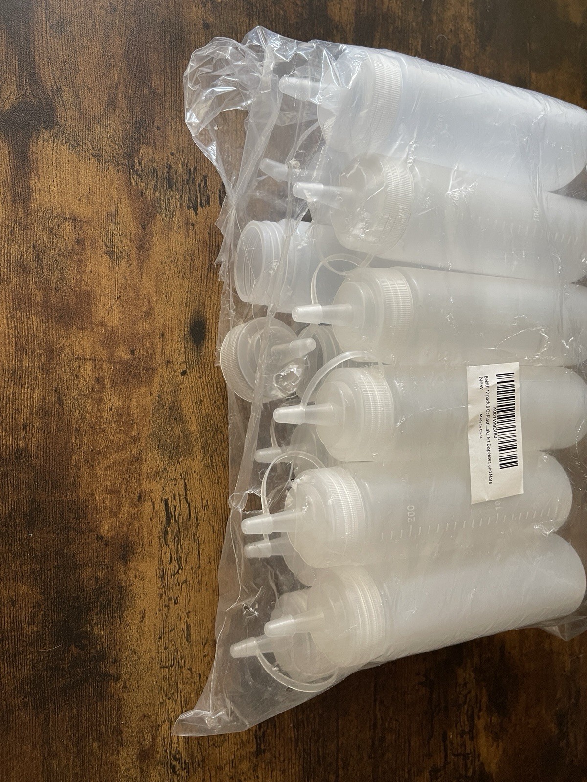 12 Pack Of 8 Ounce Plastic Squeeze Bottles