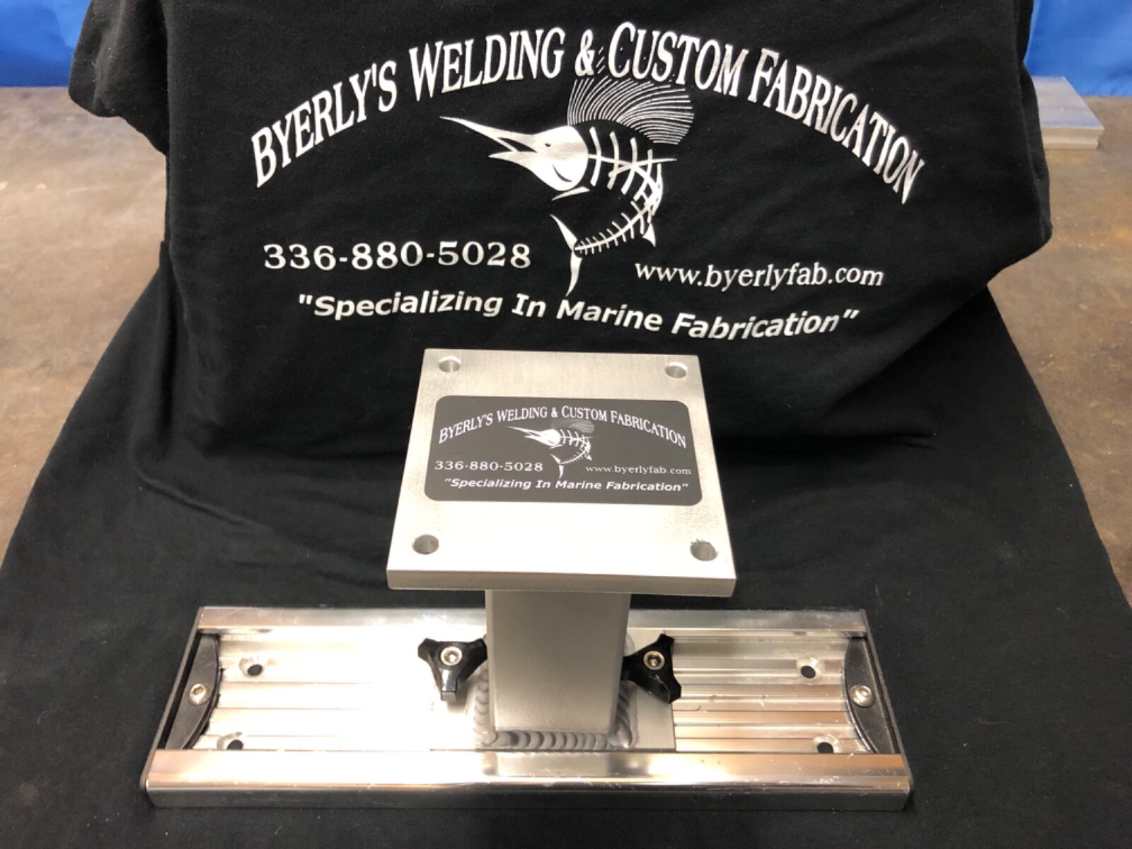 One Pair Big Jon Downrigger Pedestals 6'' Tall Track Mounts