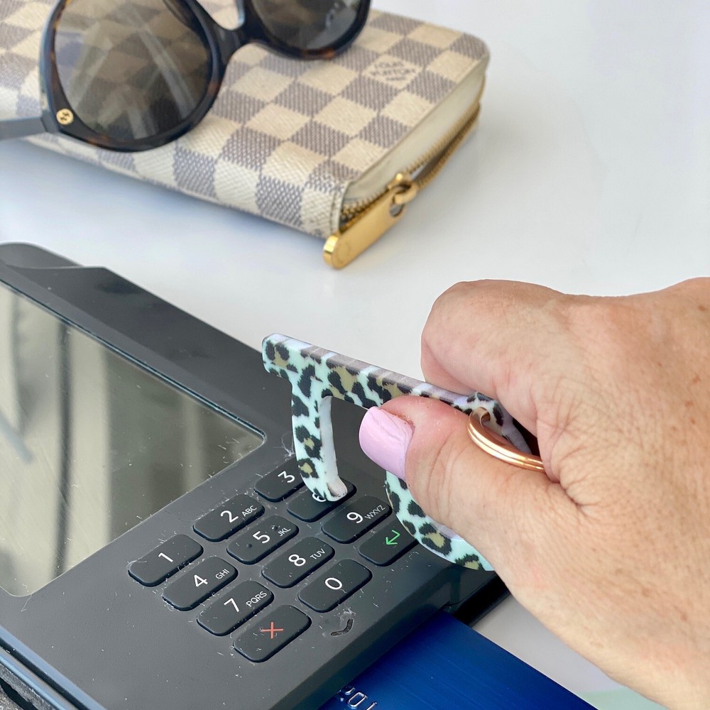 Touchless Door Opener Key Ring, No Touch Hook, No Touch Button Pusher