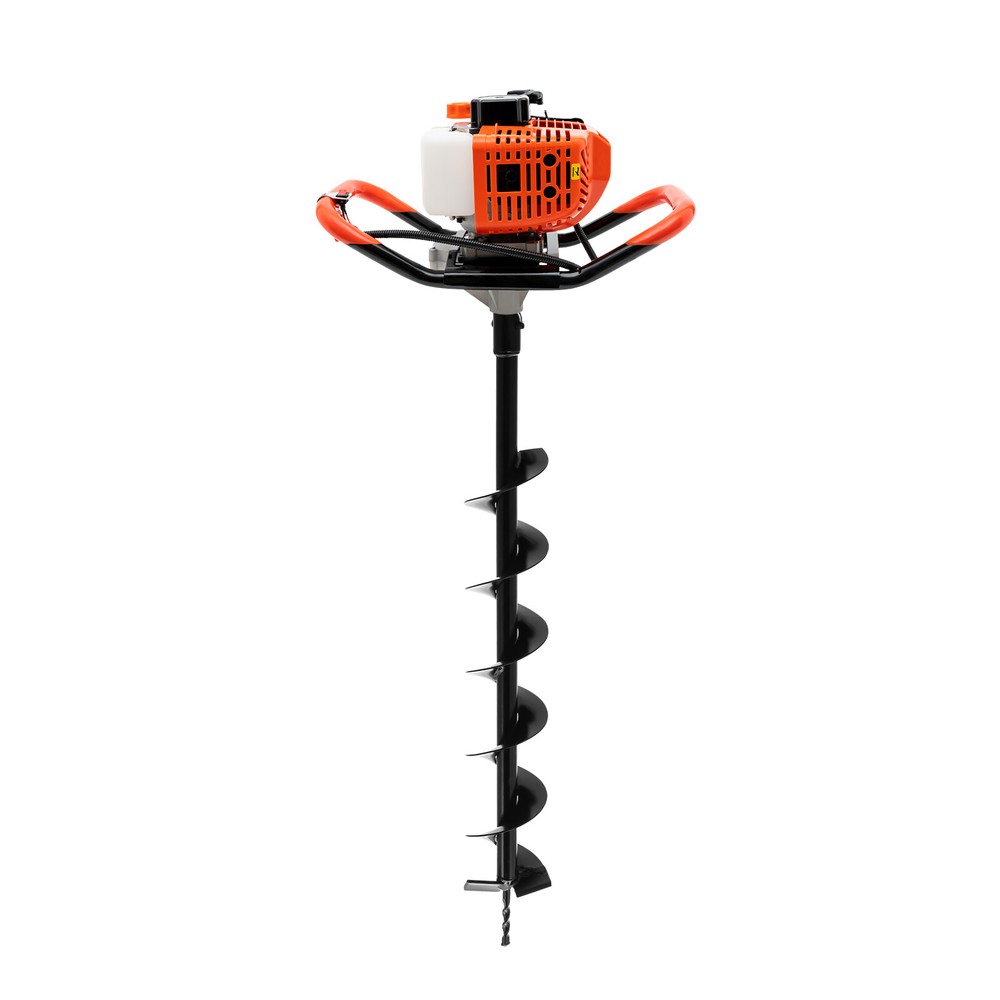 Auger Post Hole Digger 52cc-2 Stroke Digging Tool with 4'', 6" & 8" Drill Bit