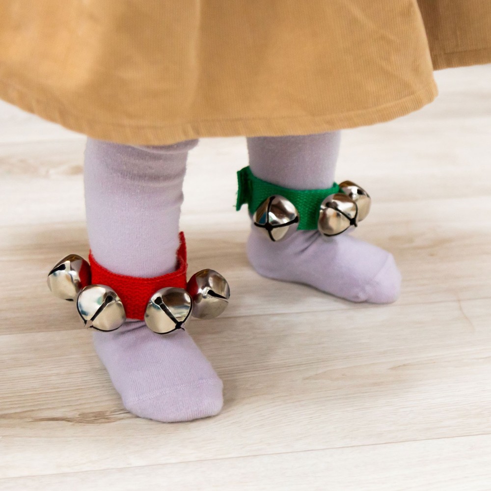 2pcs Wrist Bells, Jingle Bells Ankle Percussion Instruments, Green