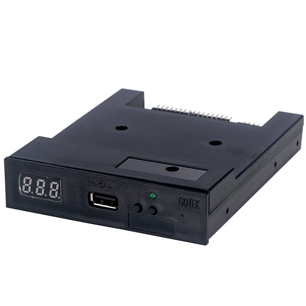 3.5" USB Floppy Drive Emulator, 1.44MB SSD, Black, Compatible with PC & Mac