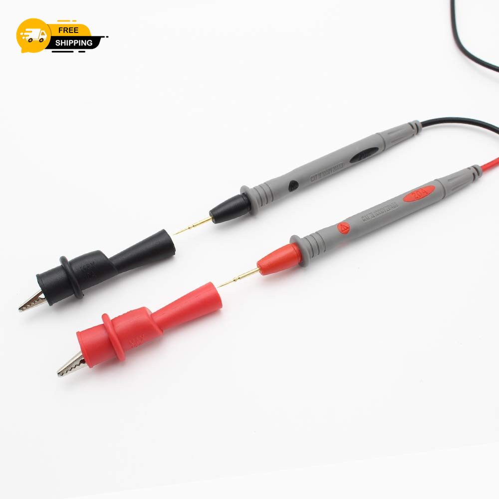 Silicone Multimeter Test Leads Kit Precision Sharp Probe Test Lead 1000V 20A Go