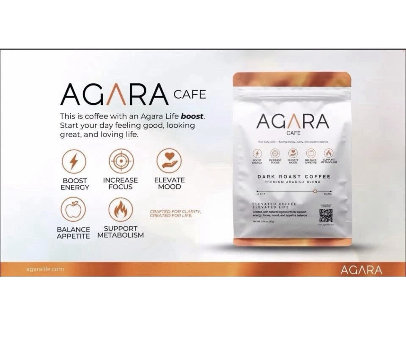 Agara Cafe Powerful Functional Coffee, For Energy, Focus, Mood, Curb Cravings