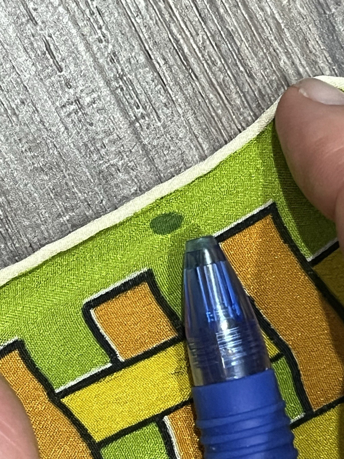 Vintage Unbranded Rectangle Woven Basket Pattern Bows Green Yellow Orange Scarf