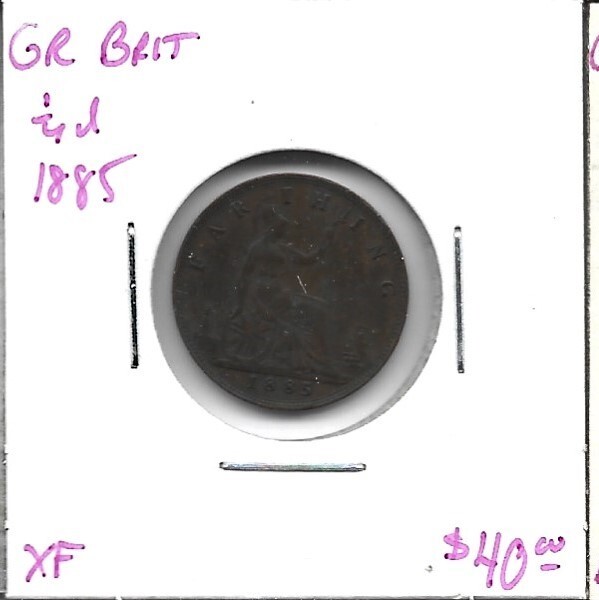 Great Britain Farthing 1885 XF