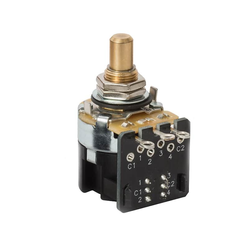 CTS Push-pull Pot, DPDT, Solid shaft, 250K-ohm (CTS #450S 3909)