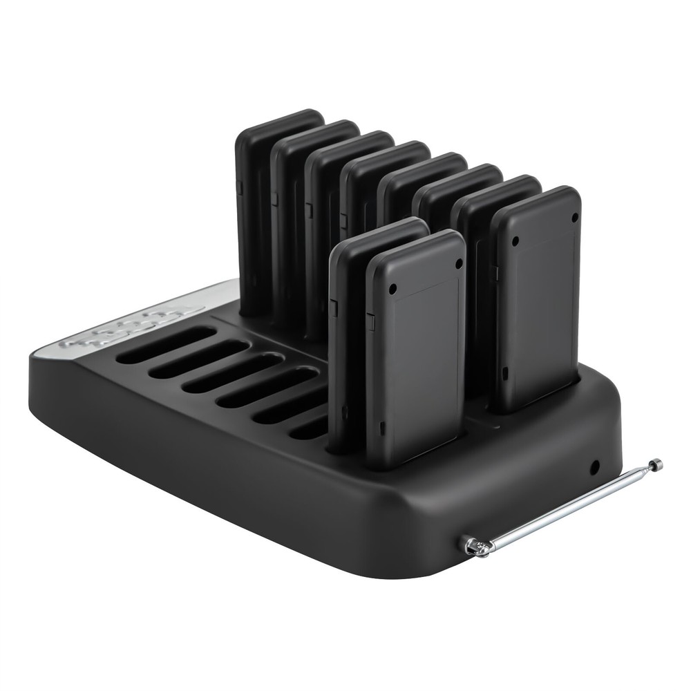 Restaurant Wireless Guest Paging System 10Beepers Queuing Calling Pagers w/Light