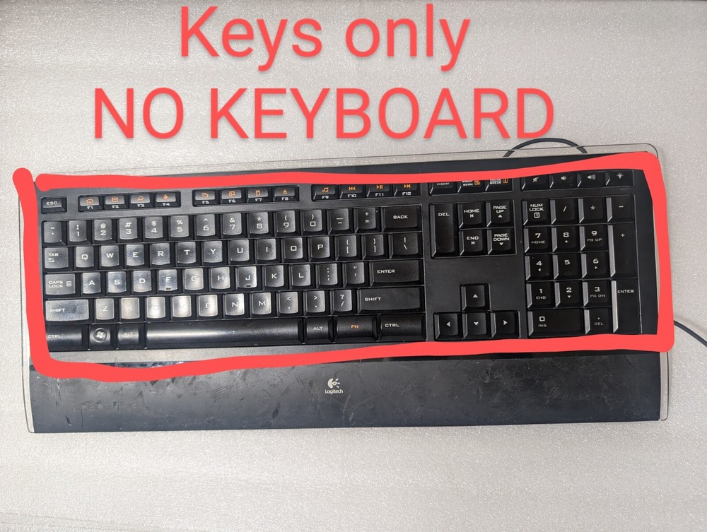 REPLACE ALL KEY SET (KEYS ONLY) - LOGITECH K740 USB Keyboard Y-UY95 REPLACEMENT