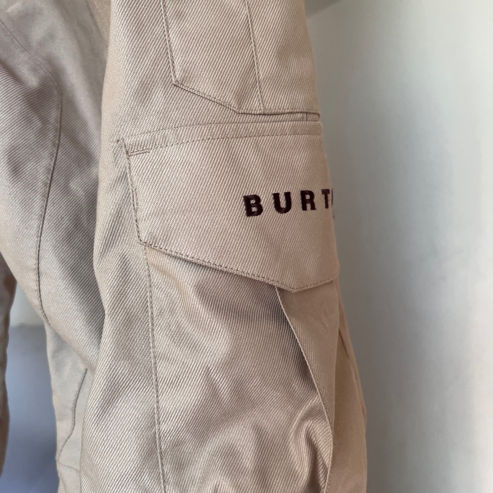 Burton Dryride baggy snowboard pants men's small tan cargo