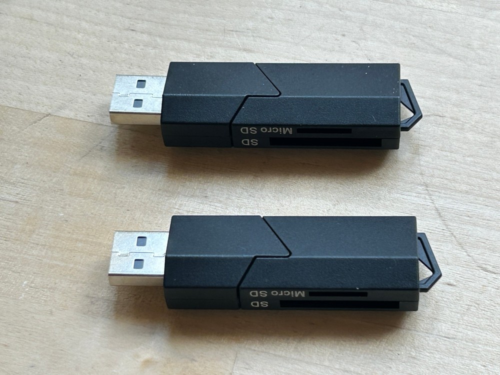 J-TECH OUTDOORS SD/Micro SD Card Reader - USB Type-A - Qty 2