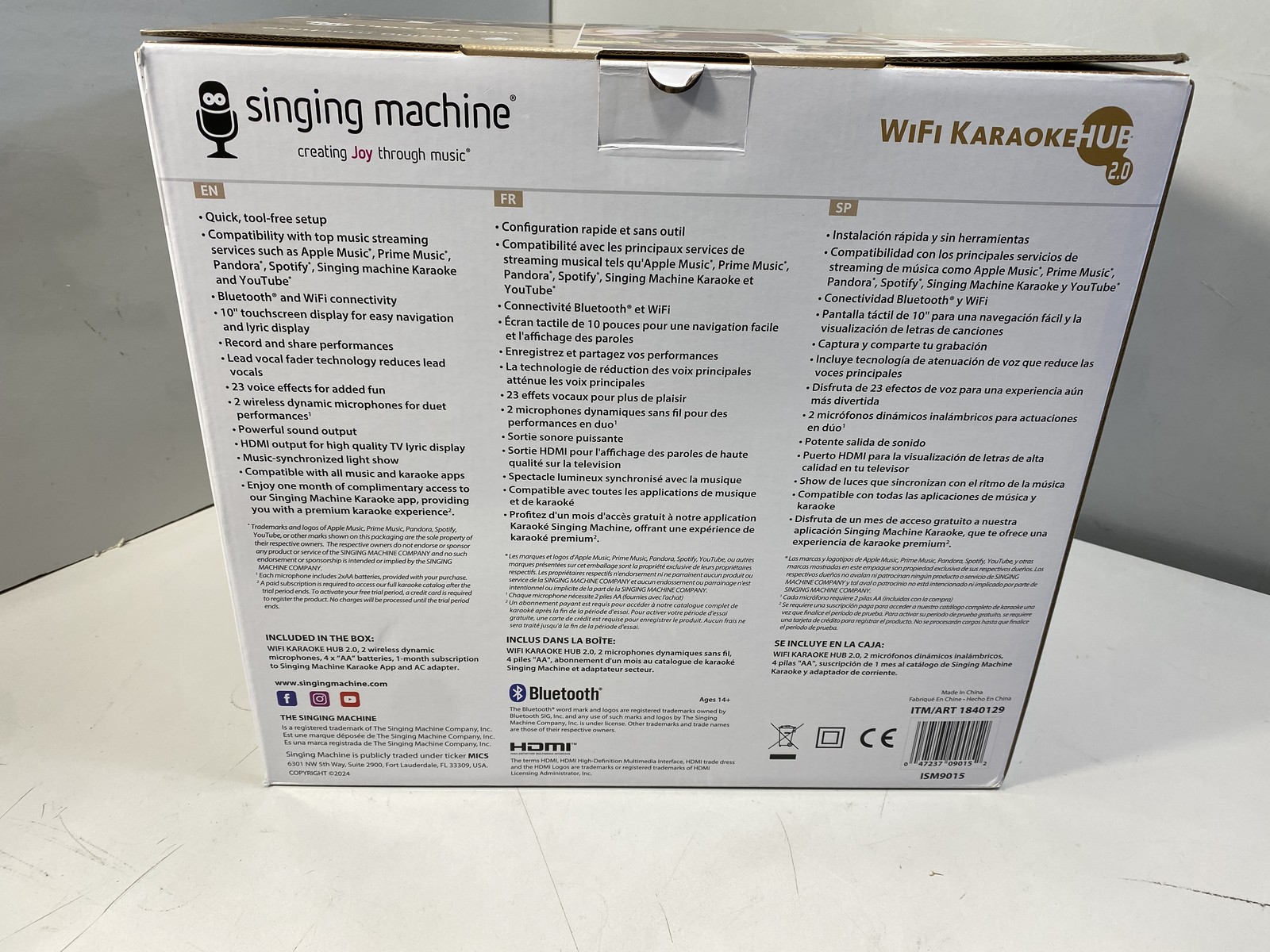 Singing Machine WiFi Karaoke Hub 2.0 Black ISM9015