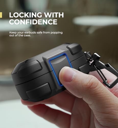 for Bose QuietComfort Earbuds Protective Case with Drop-Proof Lock, Black