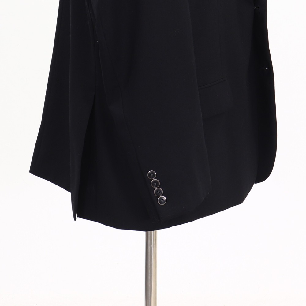 Pronto Uomo 44R Black Sport Coat Blazer Jacket Solid 2B Wool