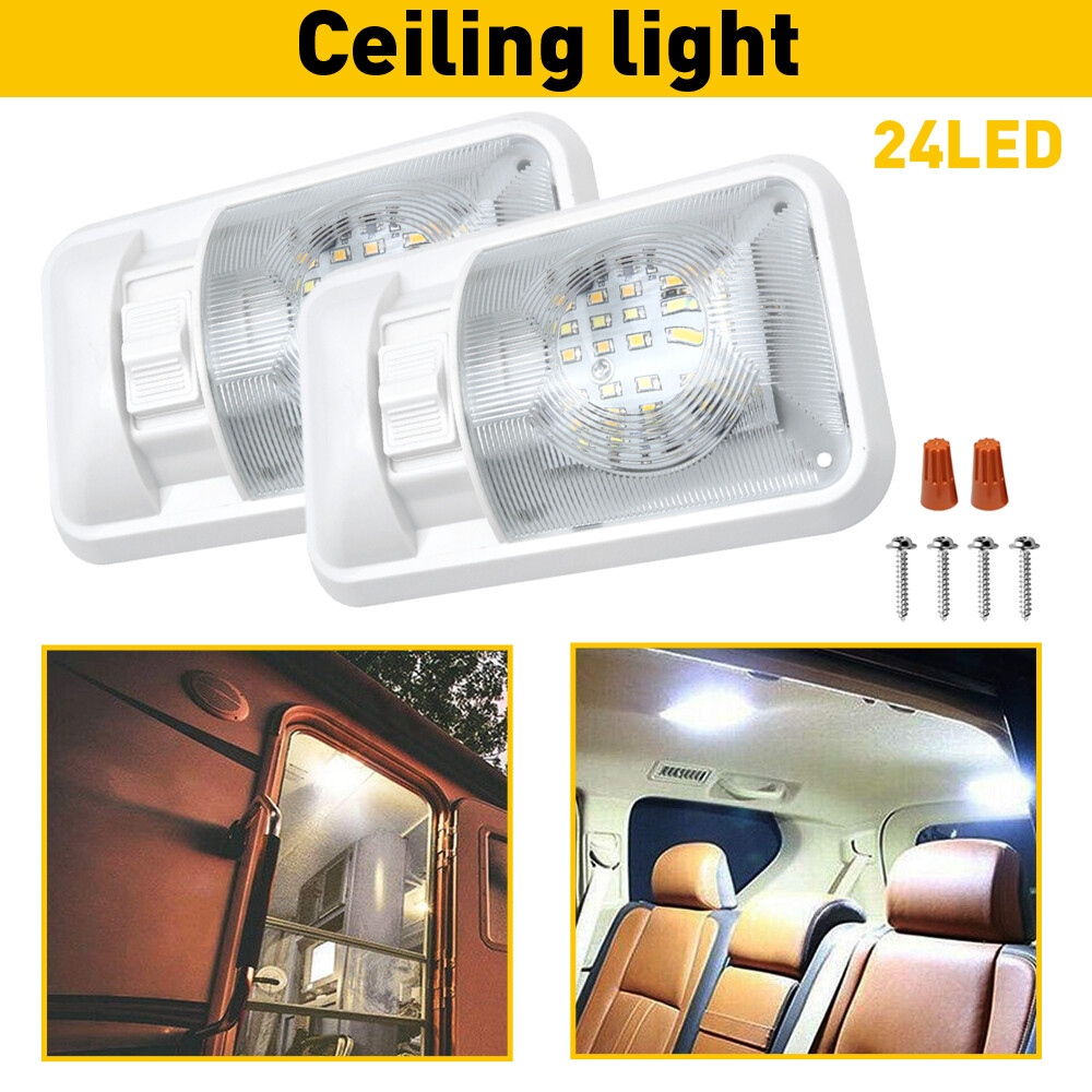 2 Pack 12V Led RV Ceiling Dome Light RV Interior Lighting for Trailer Camper