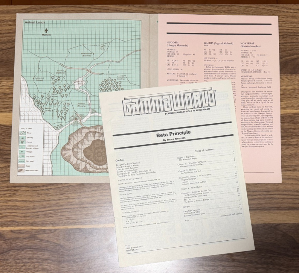 TSR Gamma World Beta Principle