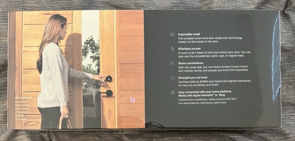 Level Lock Smart Lock Matte Black C-L14U Model B4 Touch Edition