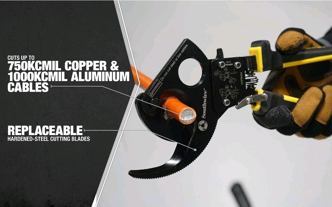 Southwire CCPR400 Heavy Duty Ratcheting Cable Cutters NEW