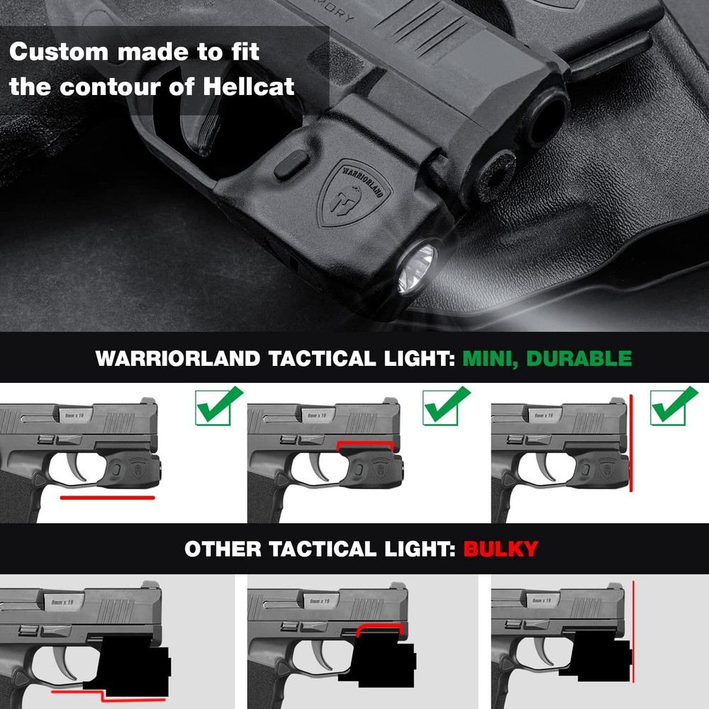 Gun Light with Holster For Springfield Micro Compact Hellcat/Hellcat RDP Pistol