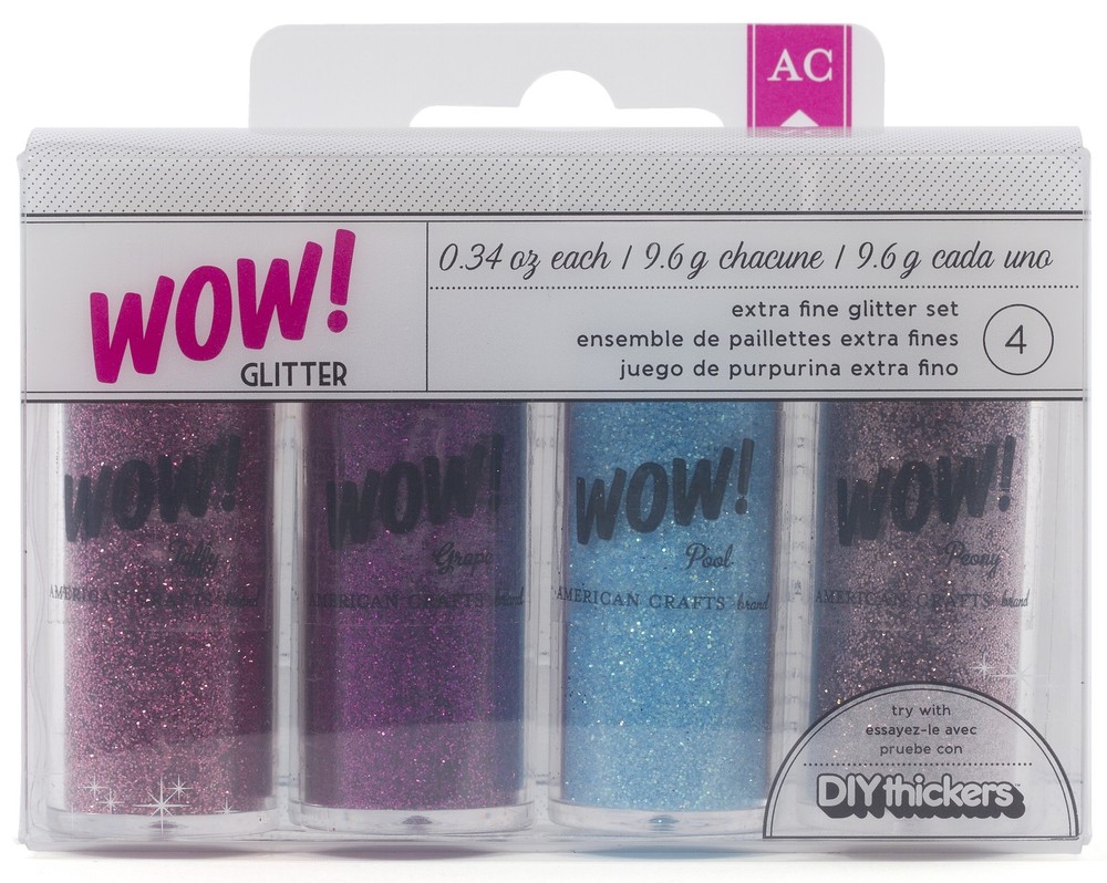 WOW! Extra Fine Glitter .34oz 4/Pkg-Everyday 3 - 3 Pack