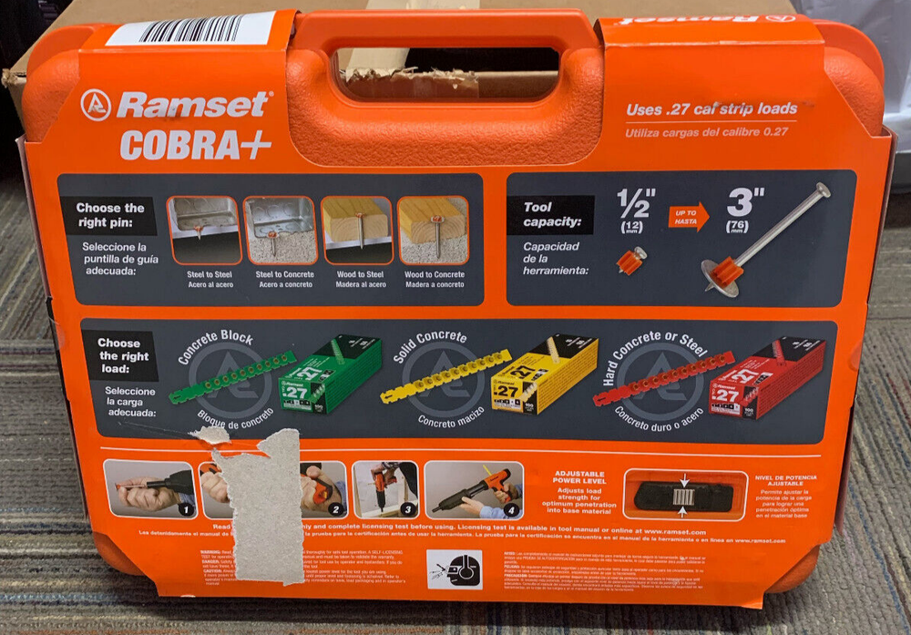 Ramset Cobra+ 0.27 Caliber Semi-Automatic Powder Actuated Tool - 16942