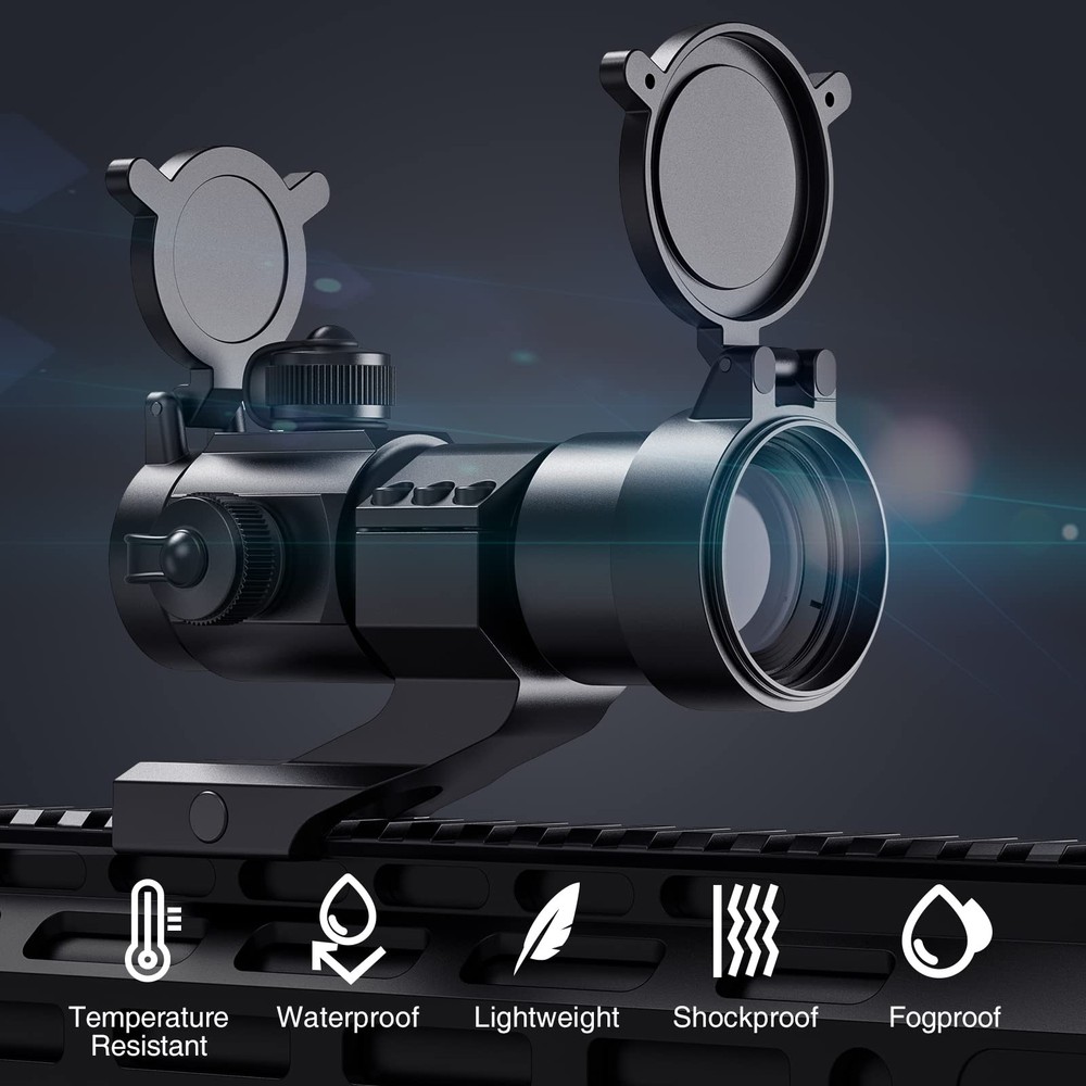 Tactical Gun Sight Red Green Dot Scope Reflex for Medium, Black