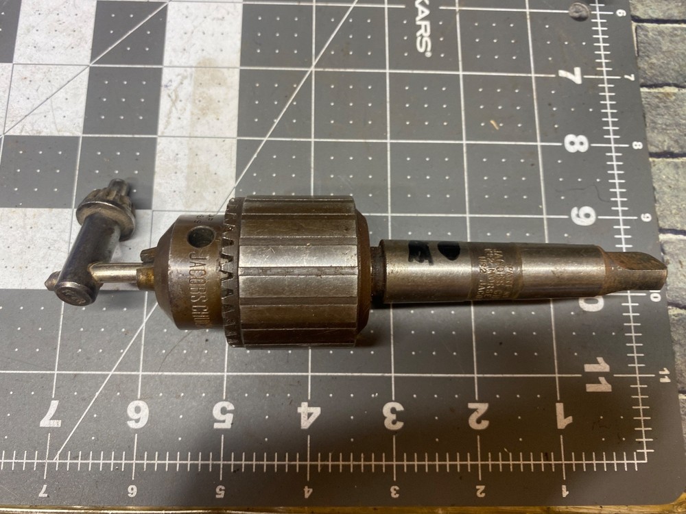 2A Jacobs Drill Chuck  , w/Morse #2 Taper, with key