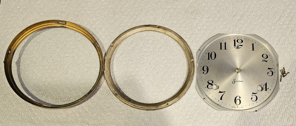 Sessions Mantel Clock Face Dial Assembly + Glass