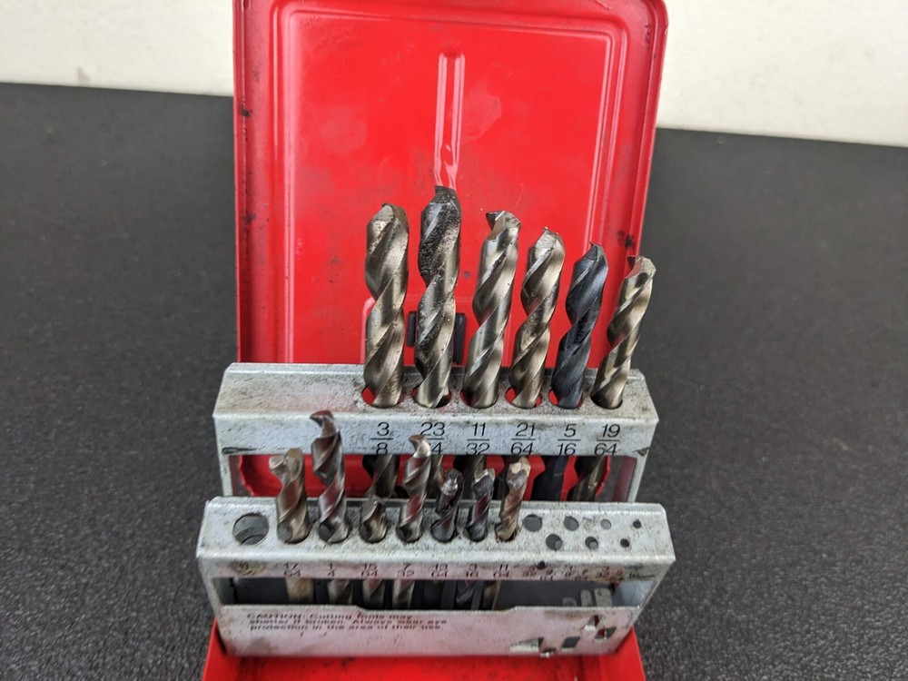 #bi972 Mac Tools Cobalt Drill Bit Set No. 6321DS w/Case